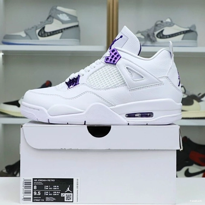 METALLIC JORDAN 4 AIR PURPLE 0128